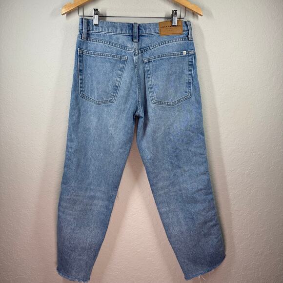 Women's Lucky Brand Ribbon Embellished Distressed Straight‎ Leg Jeans Size 2/26 - Picture 4 of 7